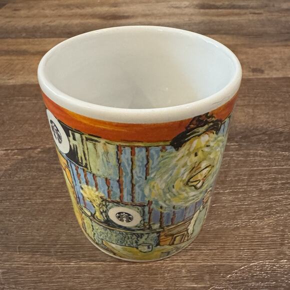 Starbucks Barista Inside Coffee Shop Vincent Van Gogh Mug 2001 Rare READ - Picture 2 of 6
